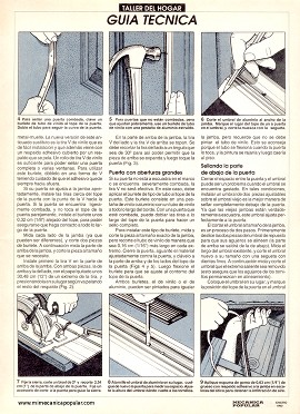 Instalando burletes - Enero 1992
