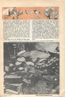 Para el Excursionista: Listos para Acampar - Junio 1947