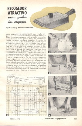 Recogedor atractivo para quitar las migajas - Abril 1948
