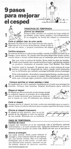 9 pasos para mejorar el césped - Agosto 1978
