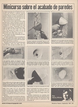 Minicurso sobre el acabado de paredes - Septiembre 1981