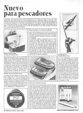 Nuevo para pescadores - Marzo 1981