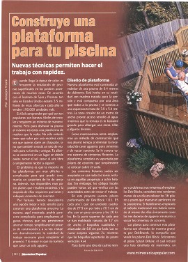 Construye una plataforma para tu piscina - Septiembre 2002