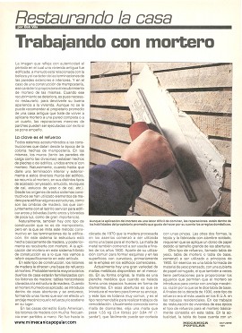 Restaurando la casa: Trabajando con mortero - Octubre 1991