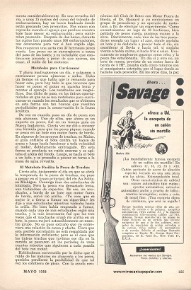 ¿Asustan los Motores A los Peces? - Mayo 1958
