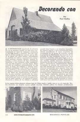 Decorando con Arbustos - Junio 1948