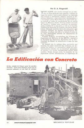 La Edificación con Concreto de Aserrín - Junio 1948