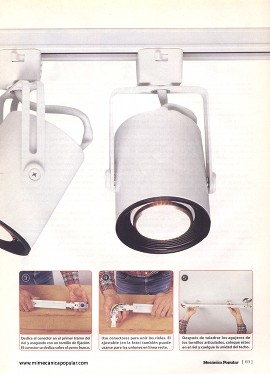 Instalando l&aacute;mparas de riel - Octubre 1997