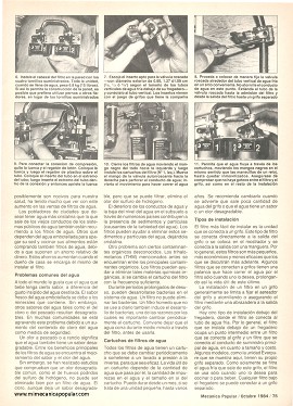 Instale su filtro de agua - Octubre 1984