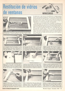 Minicurso: Restituci&oacute;n de vidrios de ventanas - Diciembre 1984