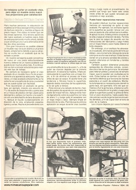 D&eacute;les nueva vida a sus muebles - Febrero 1984