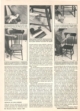 D&eacute;les nueva vida a sus muebles - Febrero 1984