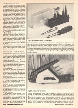 Qu&eacute; disolvente utilizar - Abril 1984