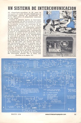 El Peque&ntilde;o Gigante de 1954 Un Sistema de Intercomunicaci&oacute;n - Mayo 1954