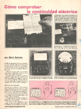Cómo comprobar la continuidad eléctrica - Diciembre 1979