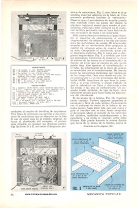 Radio progresivo con tubo de TV y bastidor perforado - Julio 1955