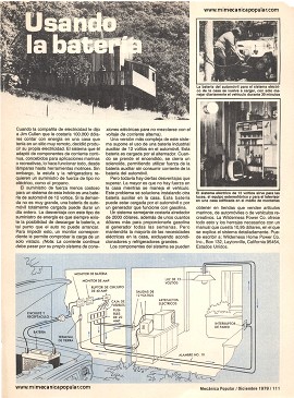 Usando la bater&iacute;a del auto - Diciembre 1979